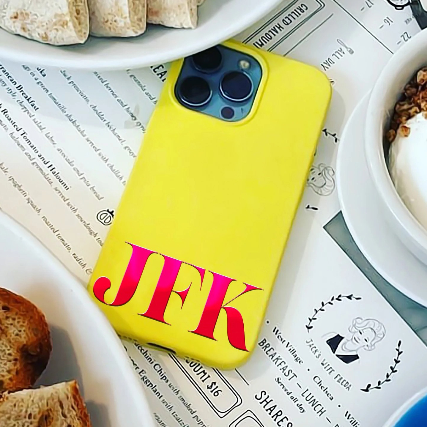 Custom Minimalist Initial Phone Case · Premium Shockproof Protection · Stylish & Modern