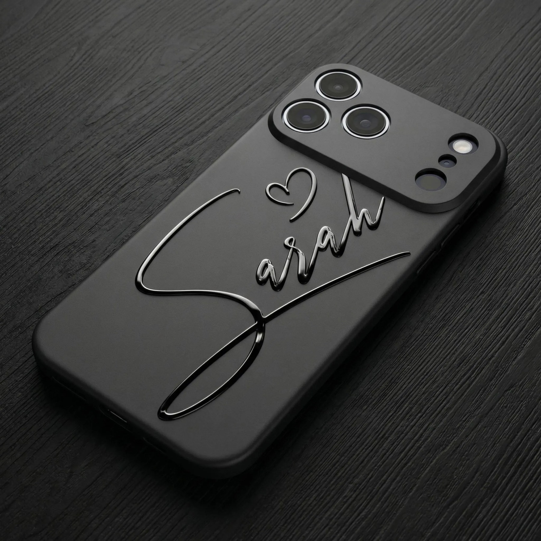Personalized Silicone iPhone Case - Stylish & Protective with Custom Name Design