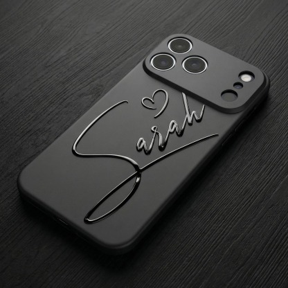 Personalized Silicone iPhone Case - Stylish & Protective with Custom Name Design