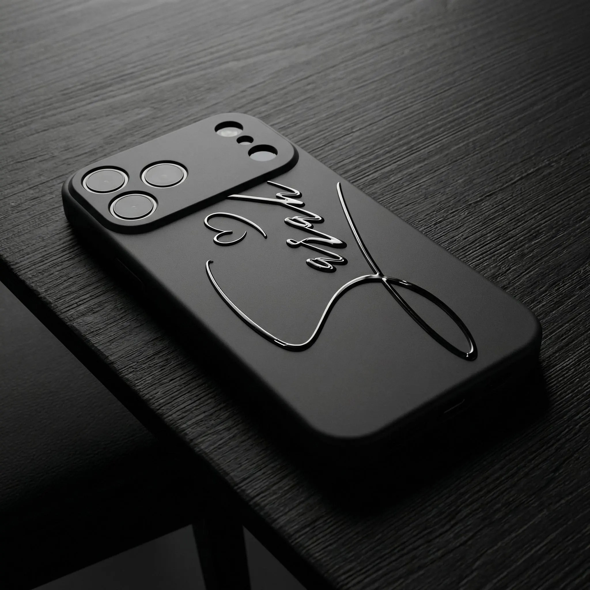 Personalized Silicone iPhone Case - Stylish & Protective with Custom Name Design