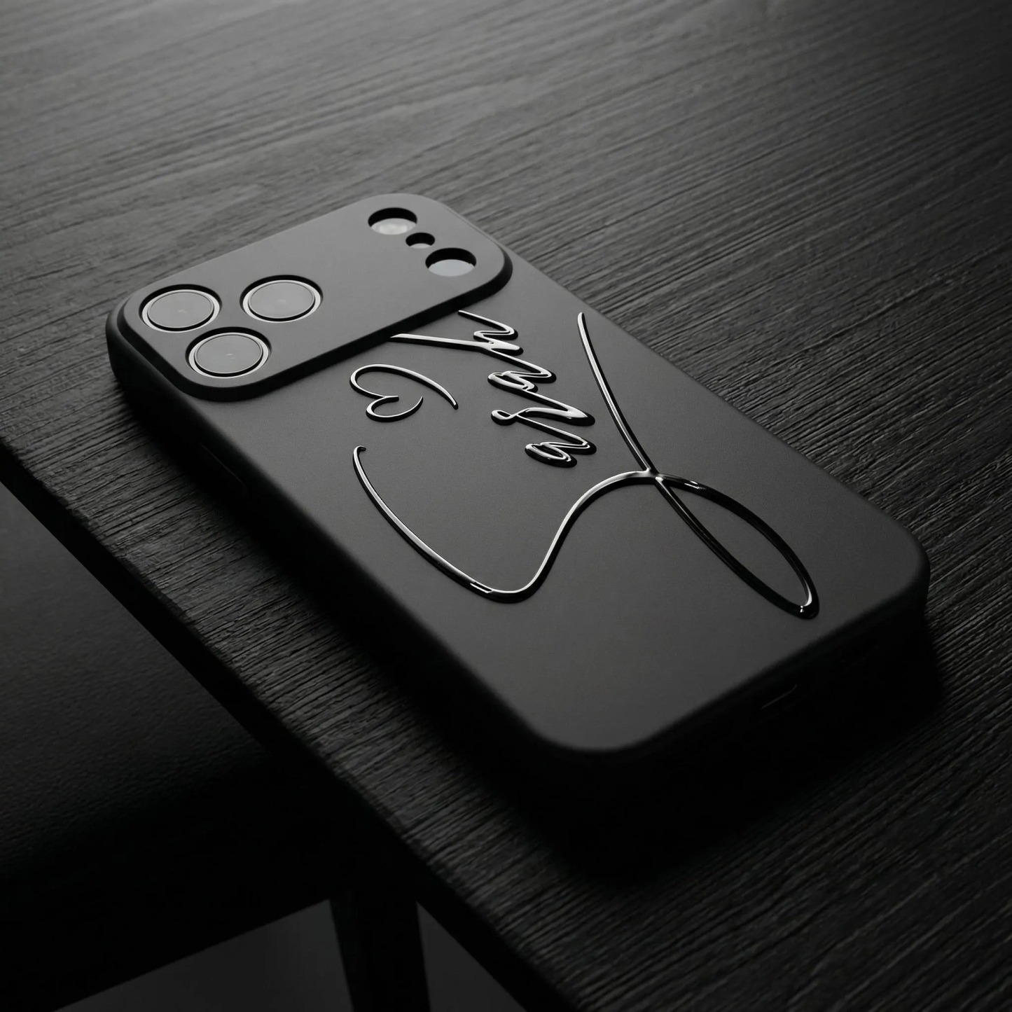 Personalized Silicone iPhone Case - Stylish & Protective with Custom Name Design