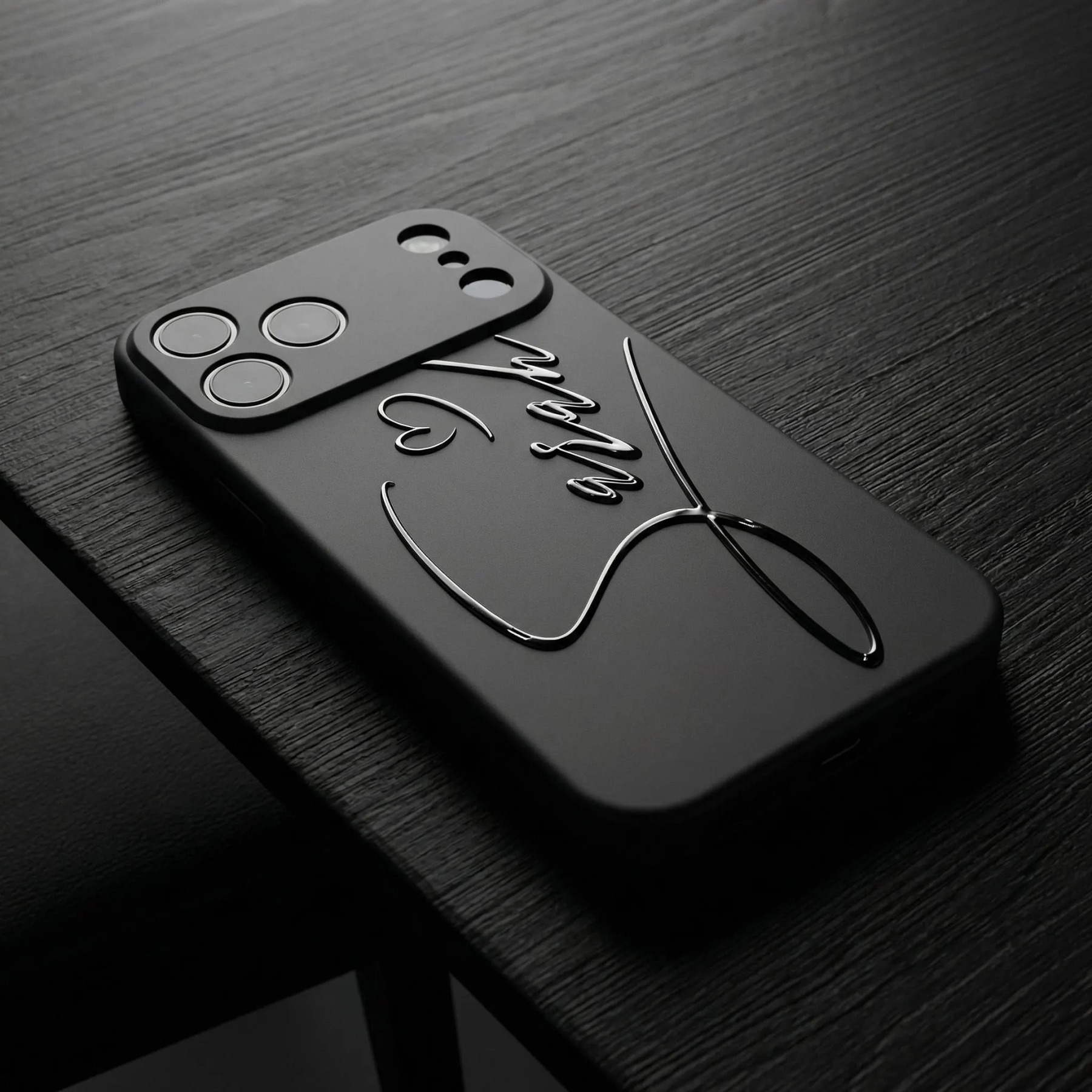 Personalized Silicone iPhone Case - Stylish & Protective with Custom Name Design