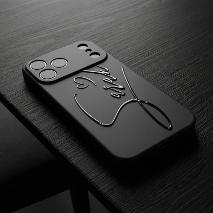 Personalized Silicone iPhone Case - Stylish & Protective with Custom Name Design