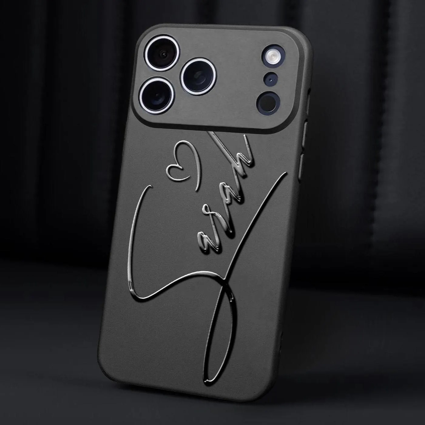 Personalized Silicone iPhone Case - Stylish & Protective with Custom Name Design