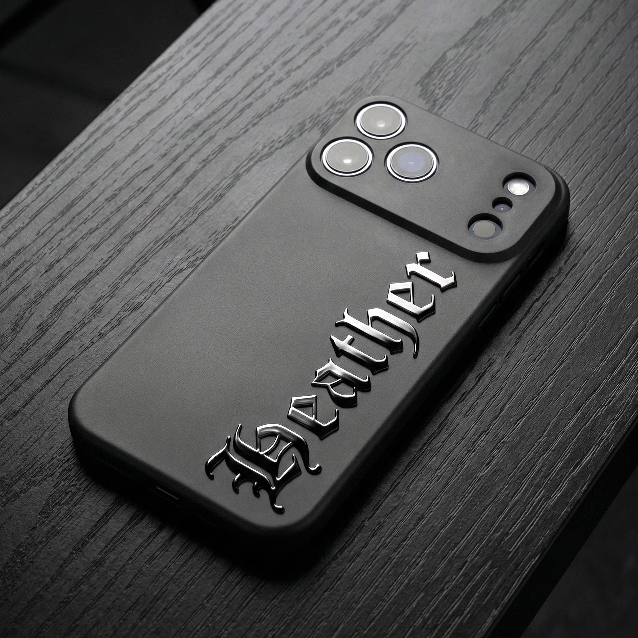 Personalized Full Name Design · Matte Black Finish · Sleek & Protective