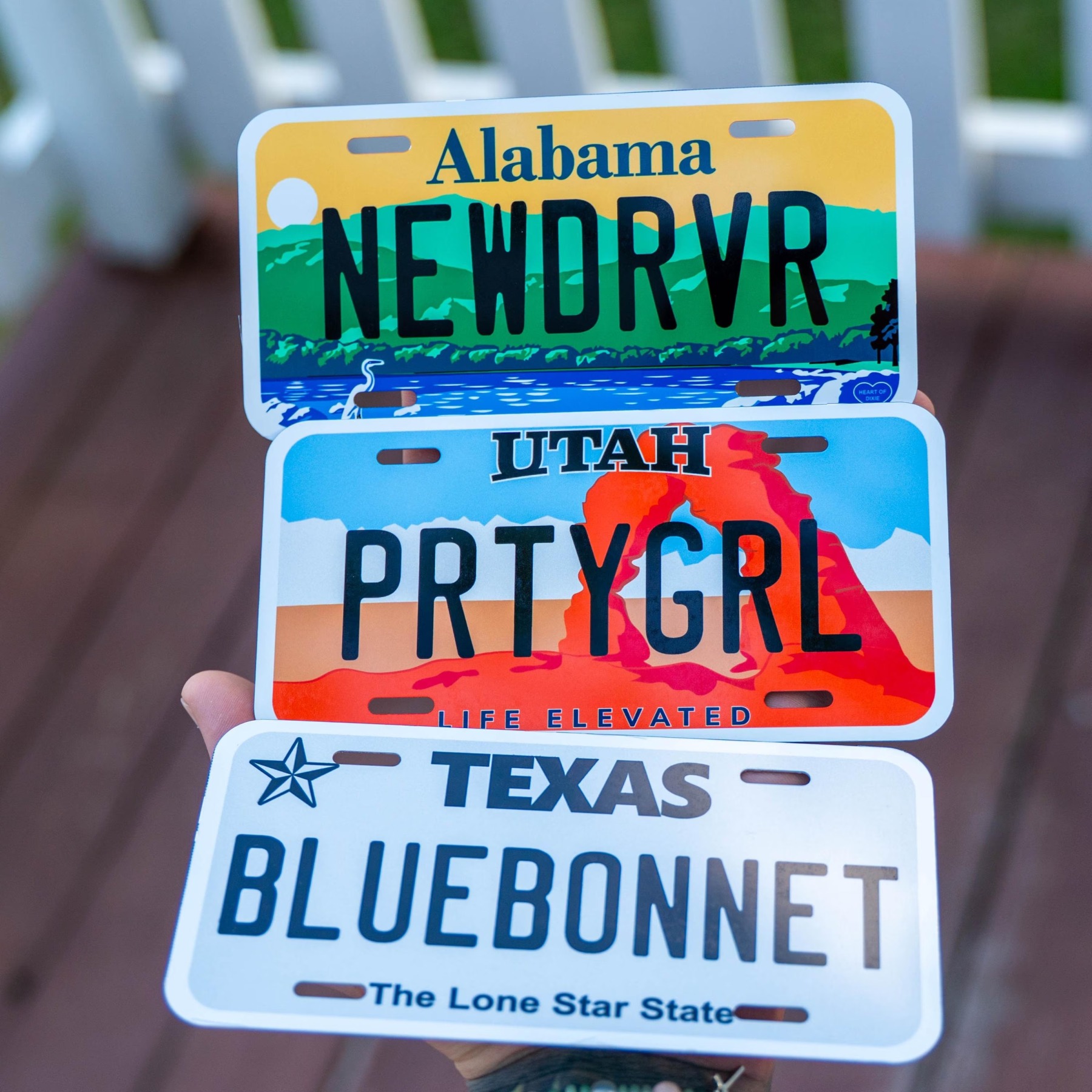 Custom Mini License Plate – Personalized Metal Sign for Motorcycle, Golf Cart & Power Wheels | Unique US State Souvenir Gift 🏍️🎁