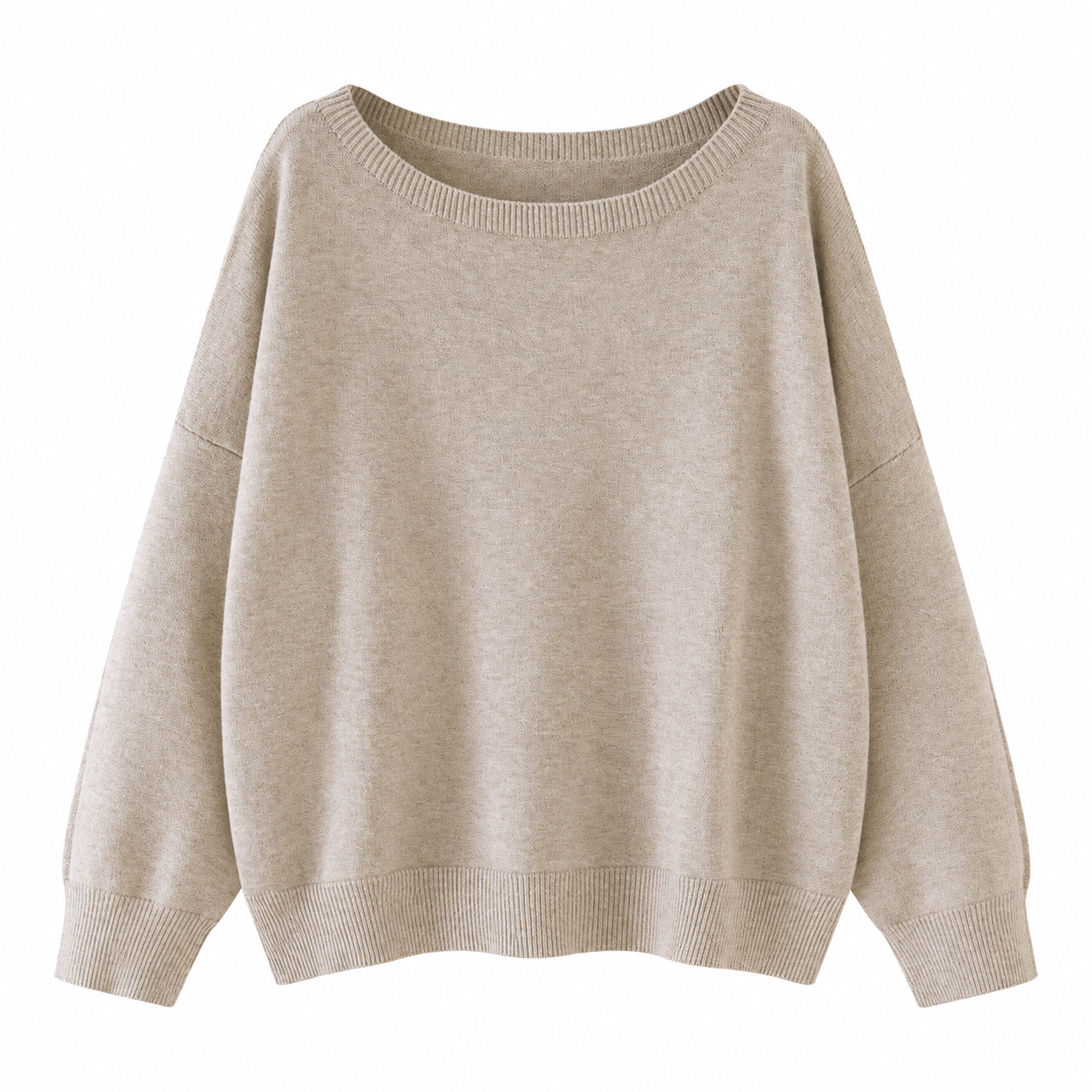 Women's Plain Scoop Neck Sweater