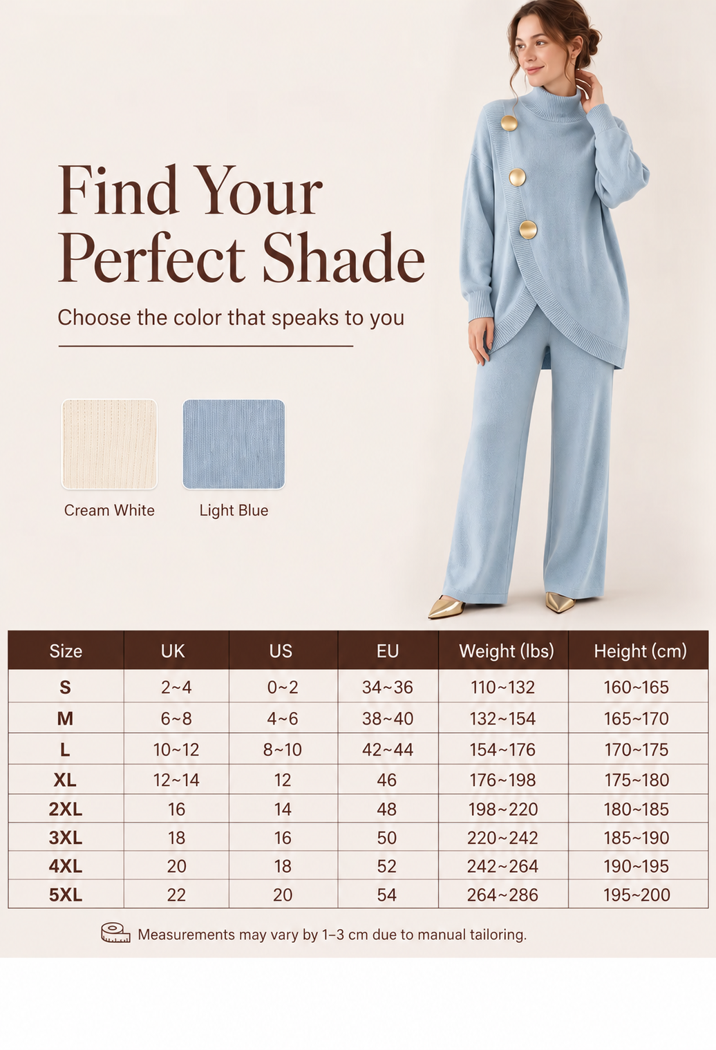 Women's Elegant High-Neck Top and Wide-Leg Pants Set