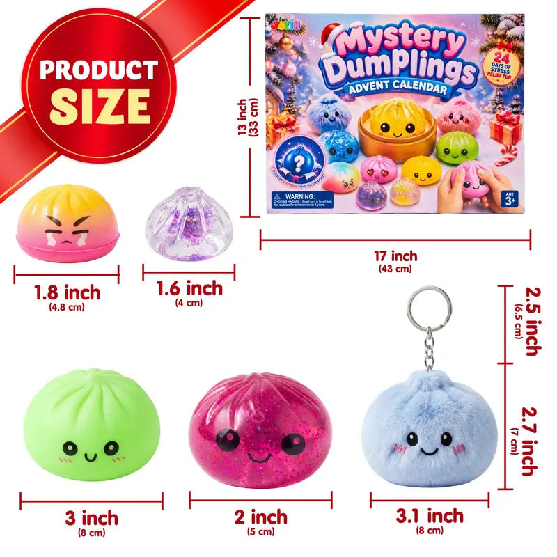 24 Pcs Mystery Dumpling Toys Advent Calendar