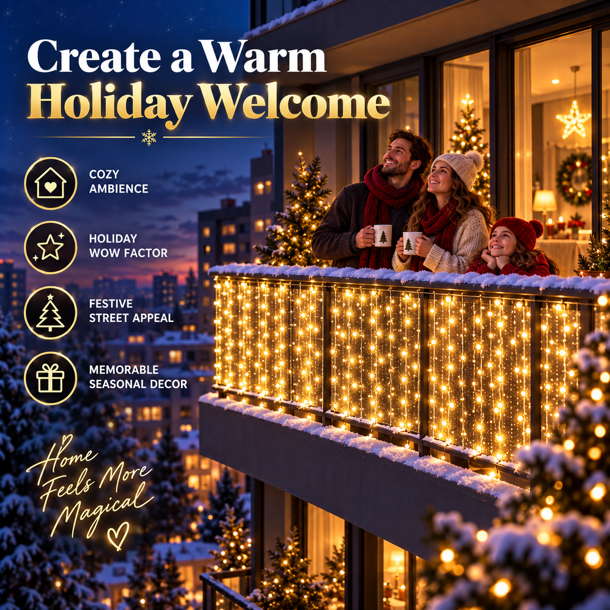 🎄 Smart RGB Pixel Curtain Lights