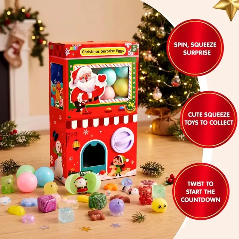 🎅 Advent Calendar 2026 Christmas Gachapon Squishy Toys 24 Pcs
