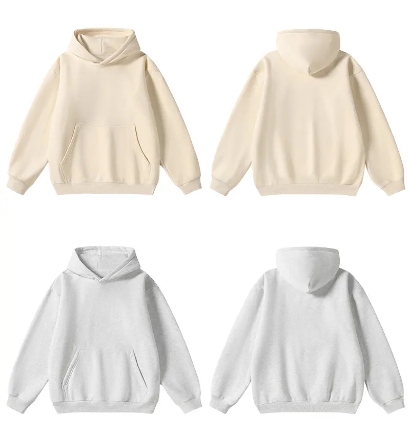 Unisex  Hoodie  Long Sleeve Pullover Regular Fit Soft Breathable Durable Everyday Machine Washable Casual Outdoor Urban Street Wear Black Beige
