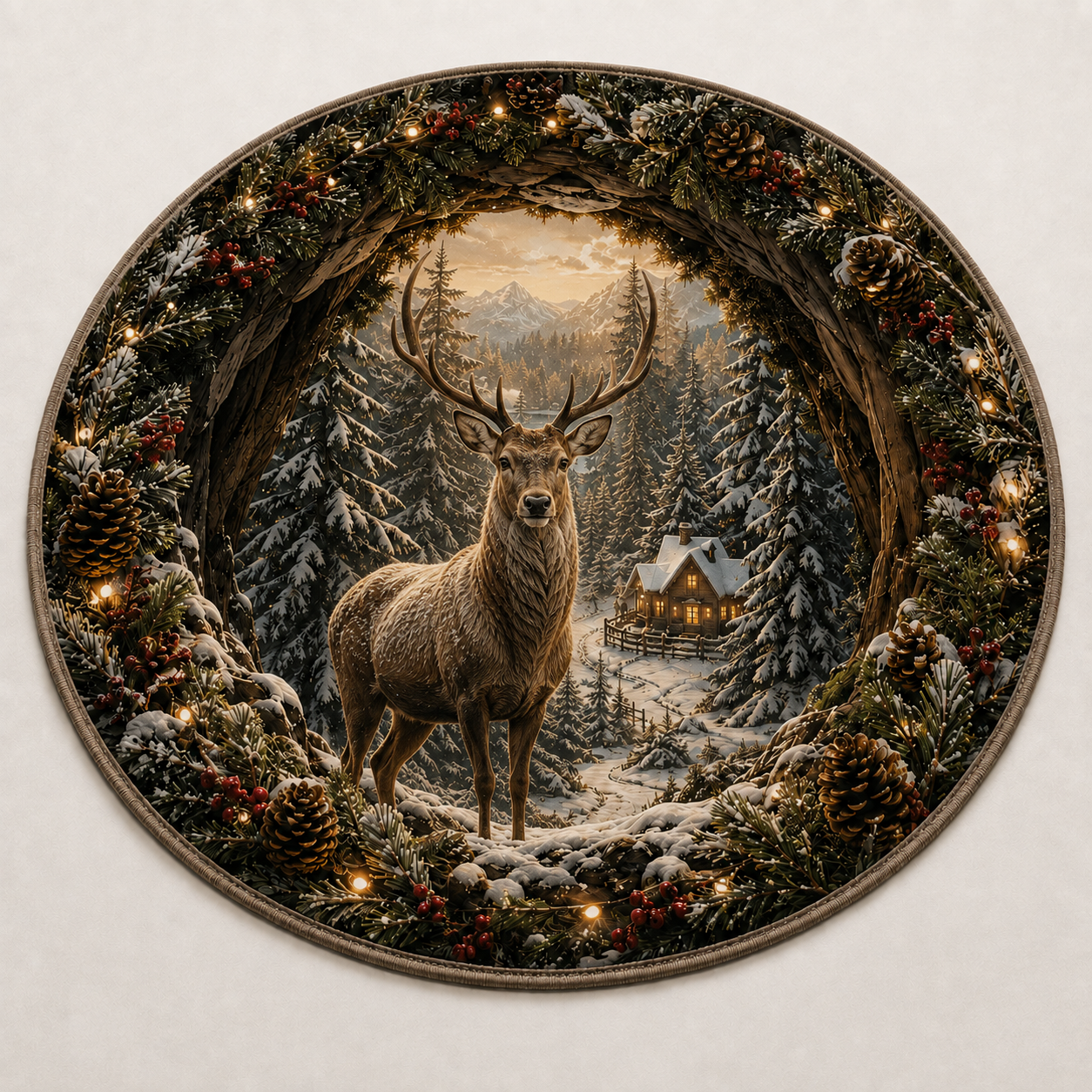 🎄 Christmas 3D Illusion Rug