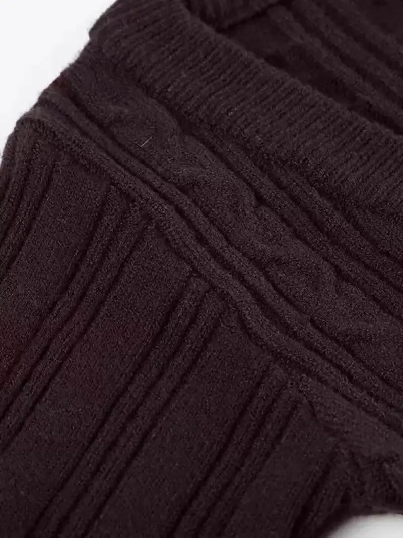 Women's Y2K Vintage Sweater, Soft Long Sleeve V-neck High Waist Knitwear for Women