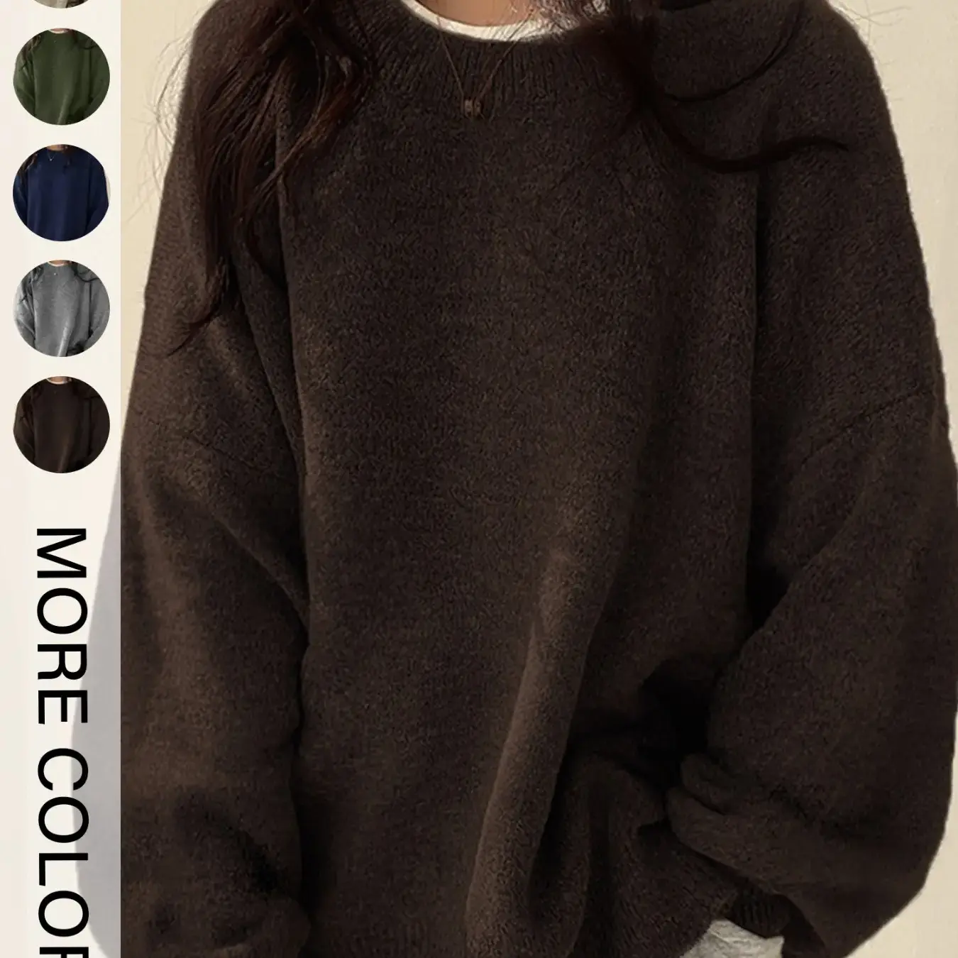 Women's Oversized Split Hem Knit Sweater