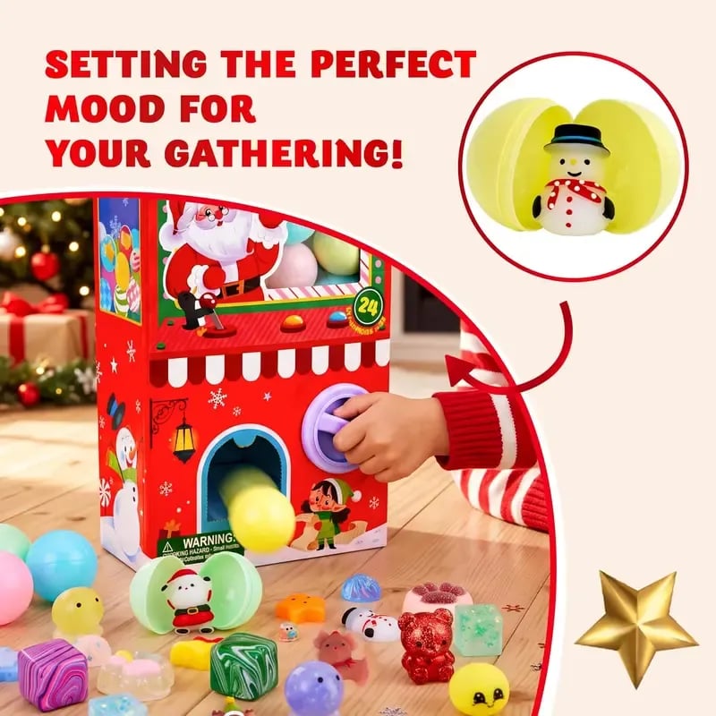 🎅 Advent Calendar 2026 Christmas Gachapon Squishy Toys 24 Pcs