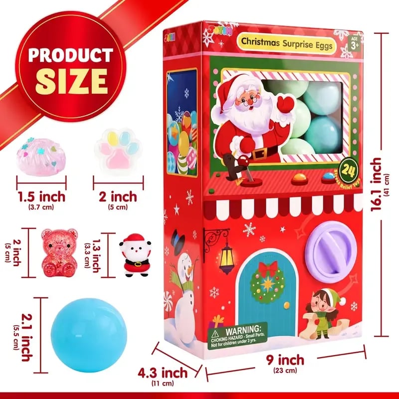 🎅 Advent Calendar 2026 Christmas Gachapon Squishy Toys 24 Pcs