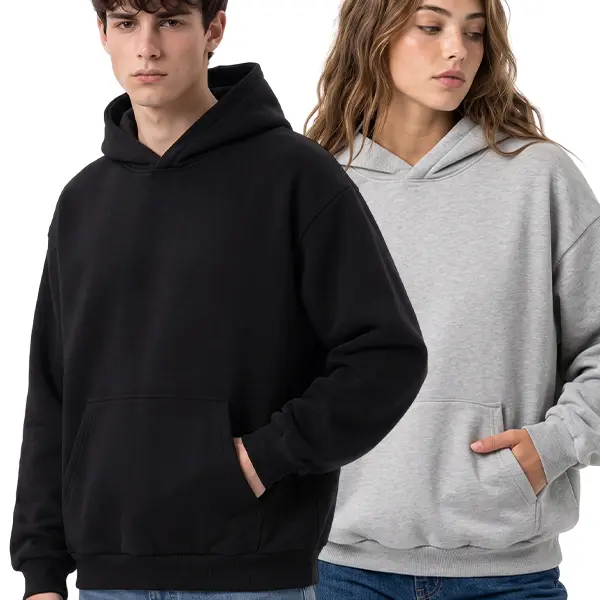 Cotton Blend Hoodie , Long Sleeve Pullover