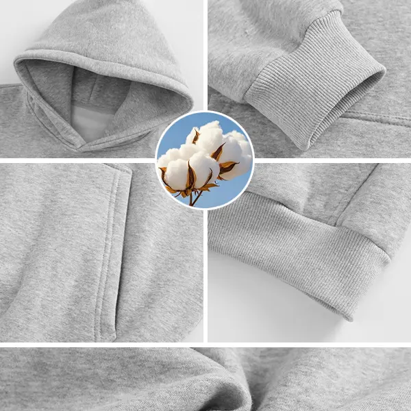 Cotton Blend Hoodie , Long Sleeve Pullover