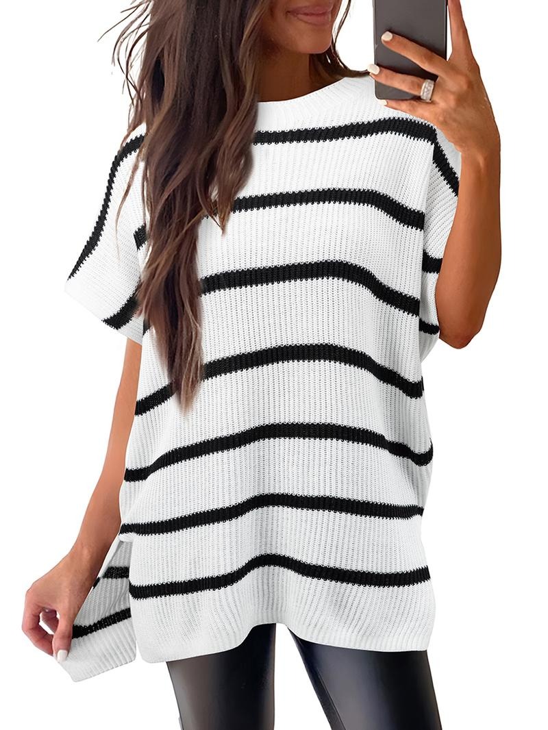 Women’s Solid Knit Puff Sleeve Sweater