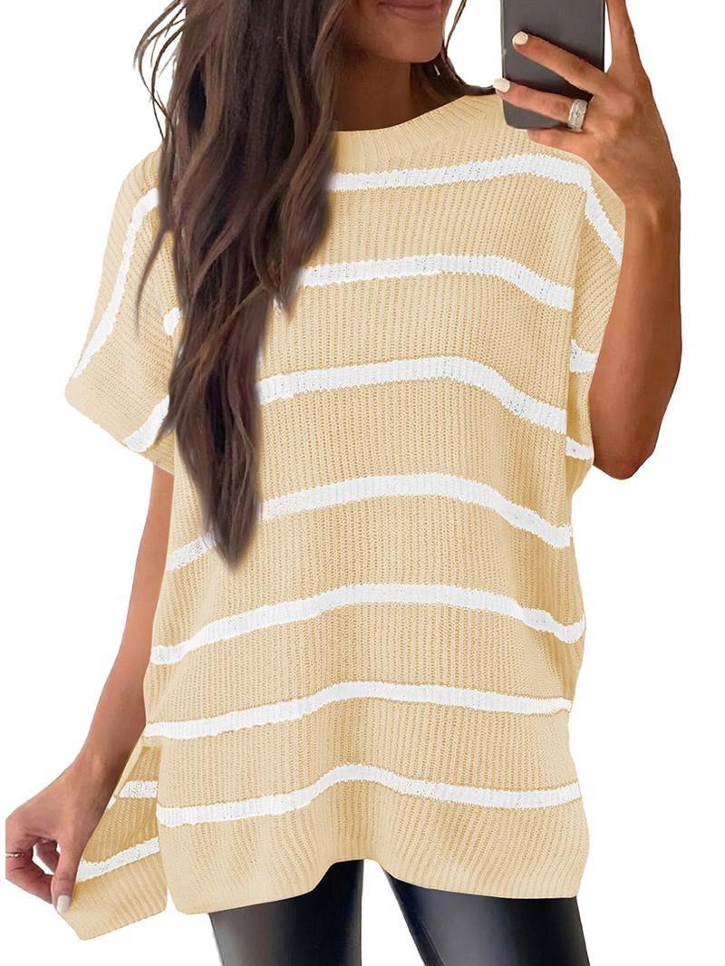 Women’s Solid Knit Puff Sleeve Sweater