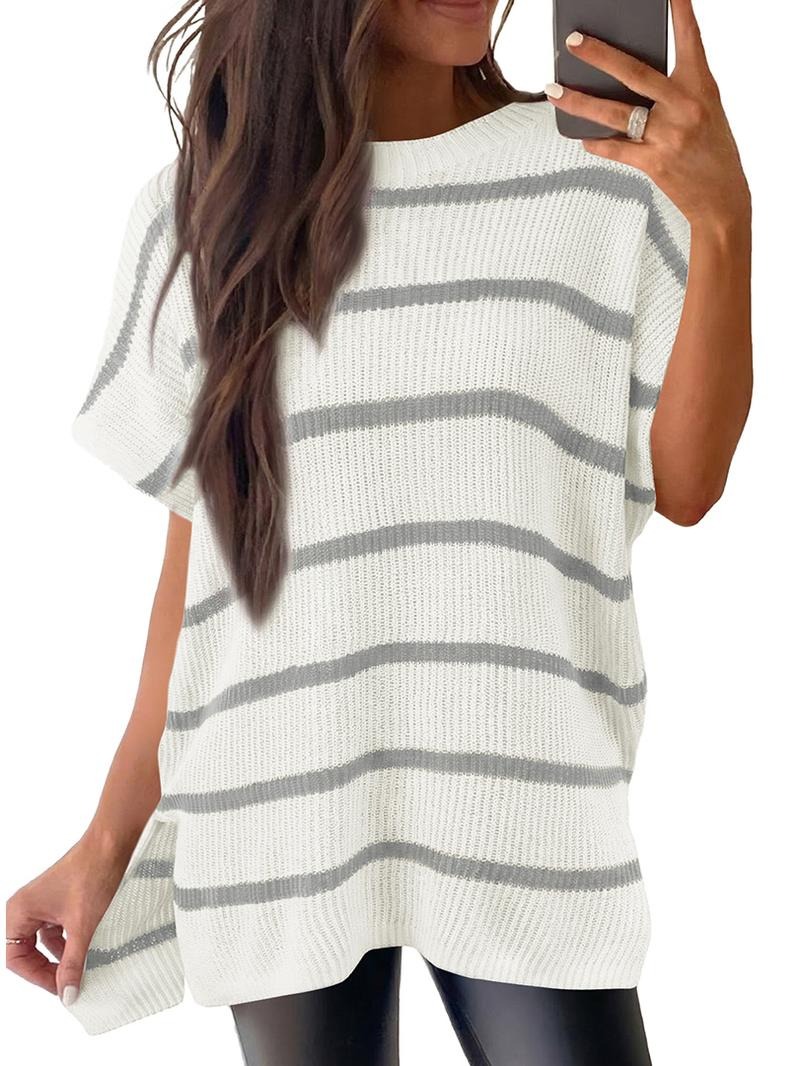 Women’s Solid Knit Puff Sleeve Sweater