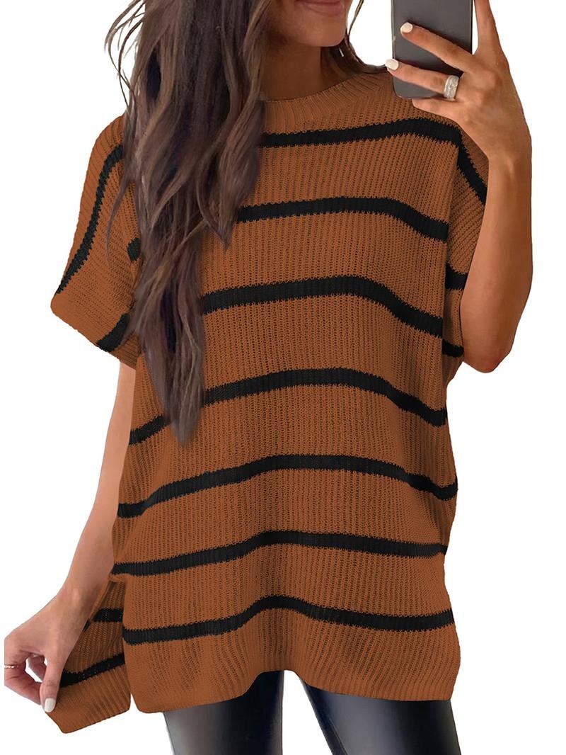 Women’s Solid Knit Puff Sleeve Sweater