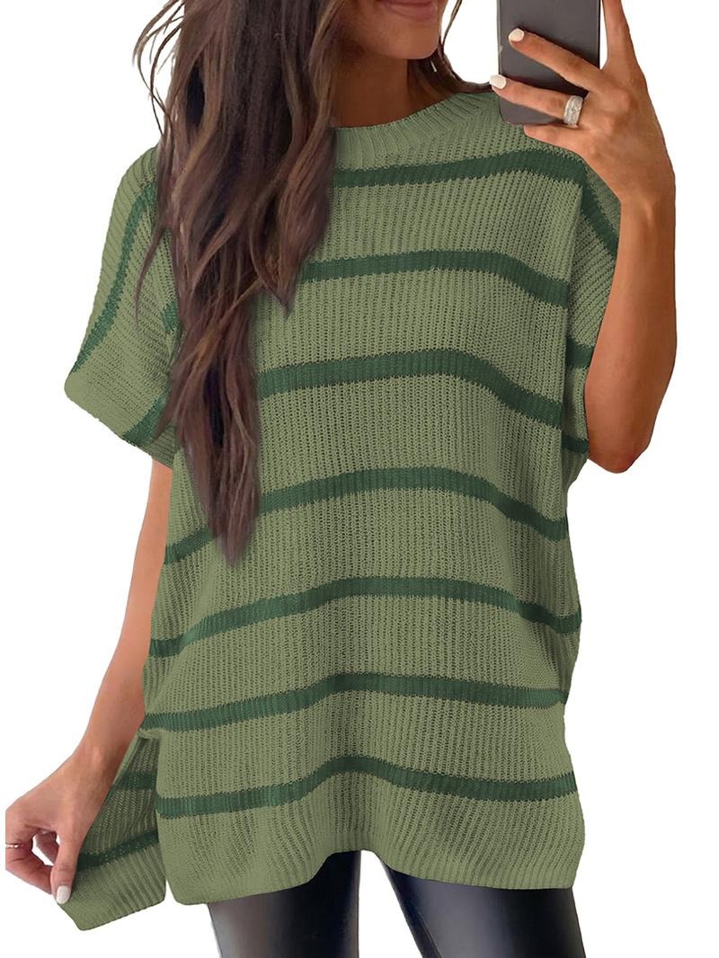 Women’s Solid Knit Puff Sleeve Sweater