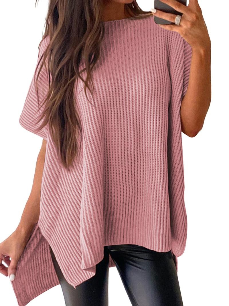Women’s Solid Knit Puff Sleeve Sweater