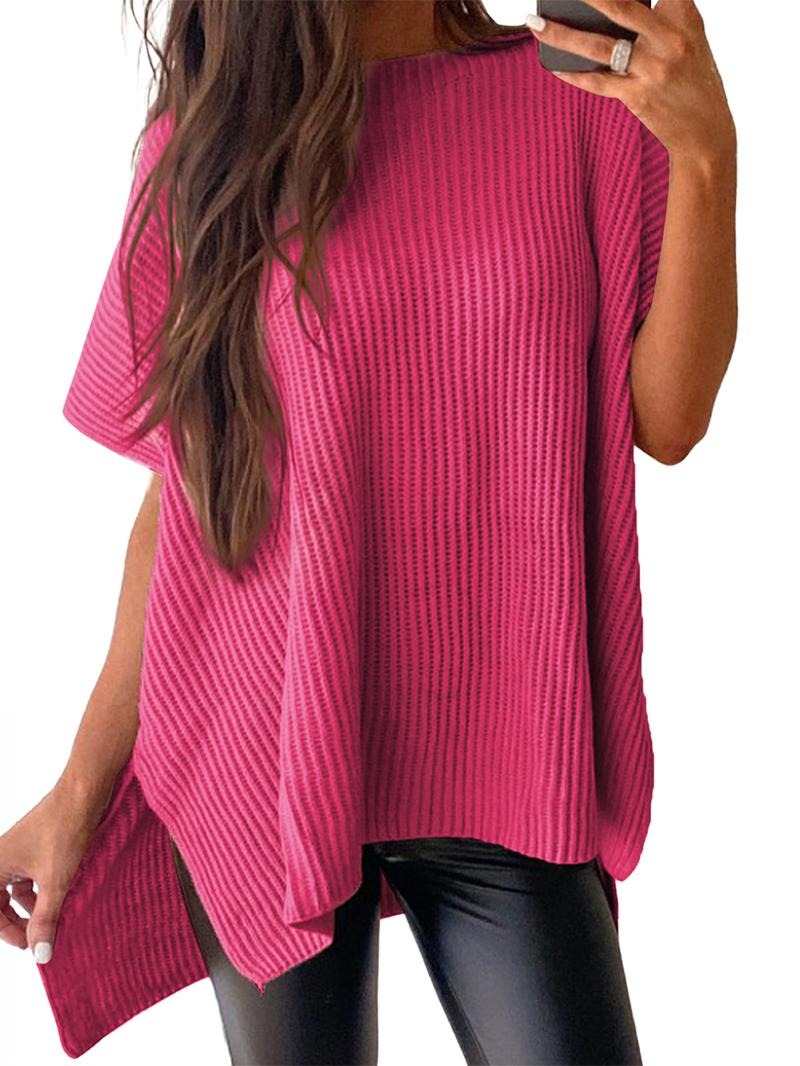 Women’s Solid Knit Puff Sleeve Sweater