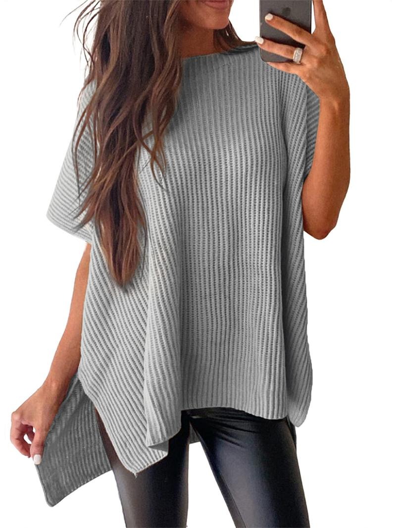 Women’s Solid Knit Puff Sleeve Sweater