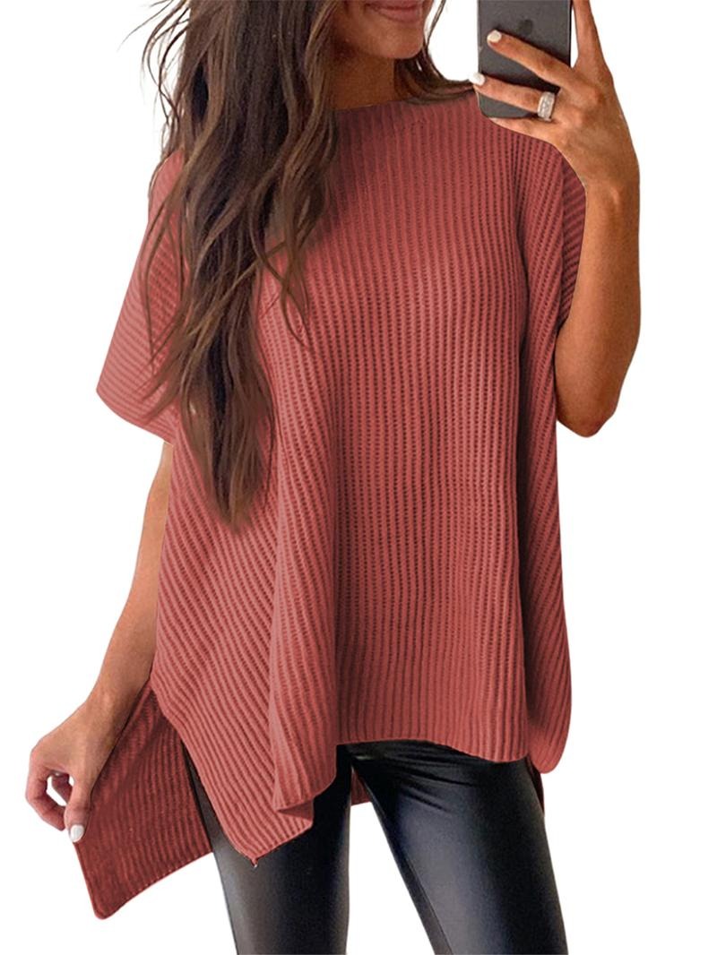 Women’s Solid Knit Puff Sleeve Sweater