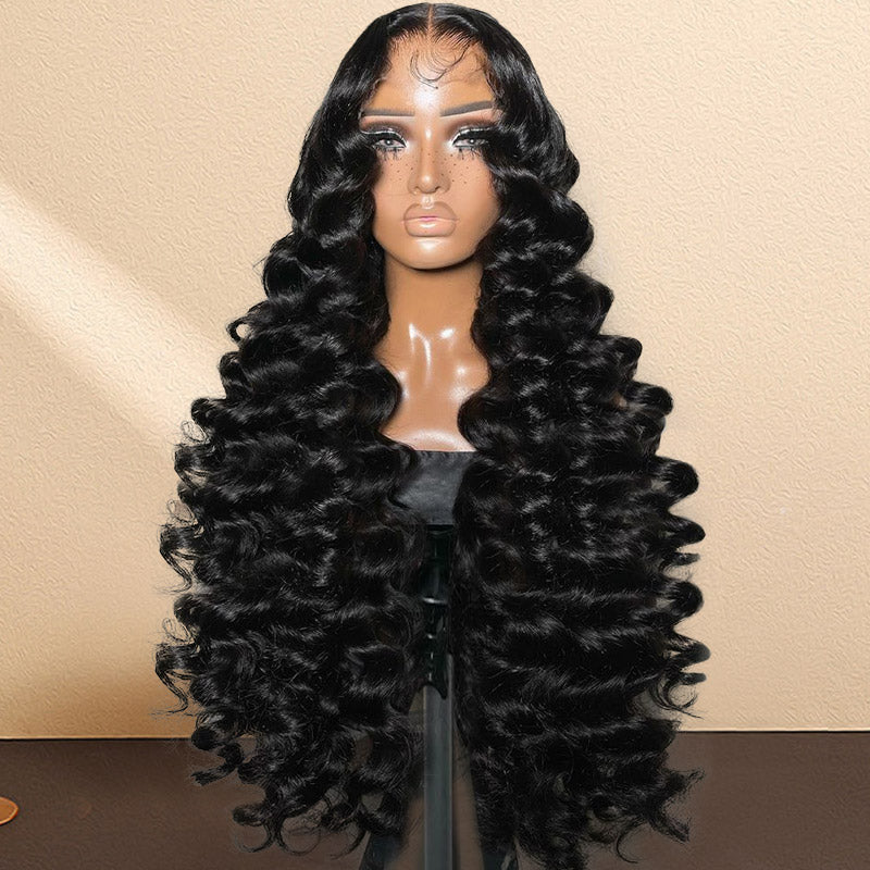 30-Inch Loose Deep Wave Glueless Wig - Natural Black - Ishow Hair