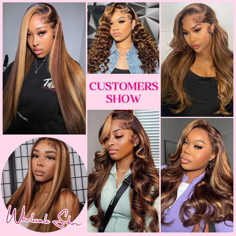 Ishow Hair Customers Show With Highlighted Human Hair Bundles