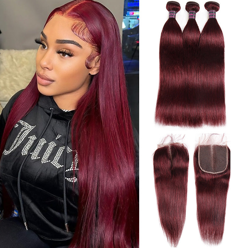 Bold & Vibrant 99J Burgundy! This rich, multi-tonal shade adds depth and drama to your style, perfect for making a statement.