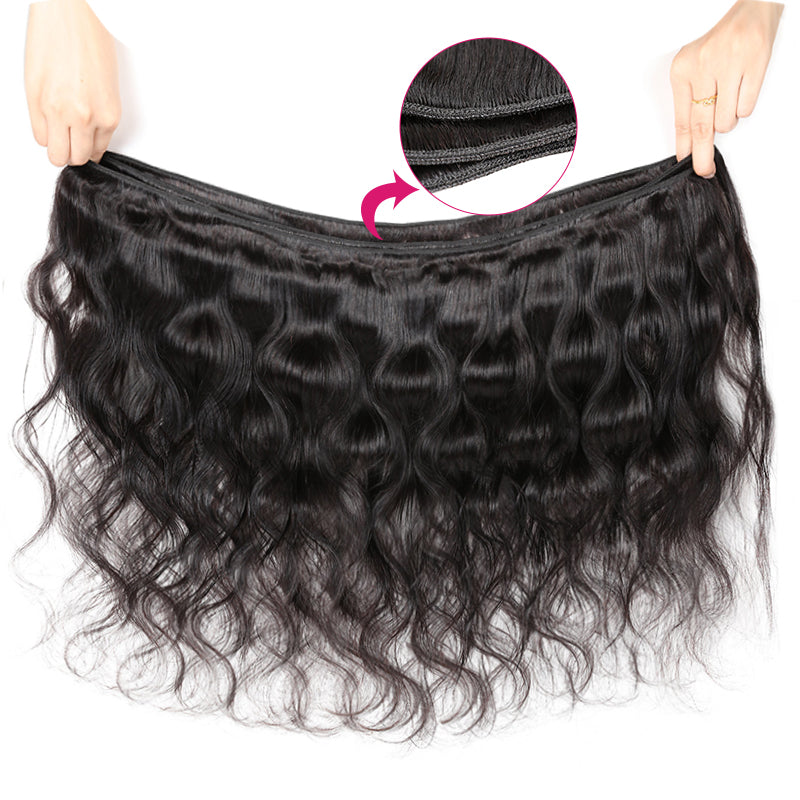 Body Wave Brazilian Human Hair Bundle With Double Weft and Healthy Ends