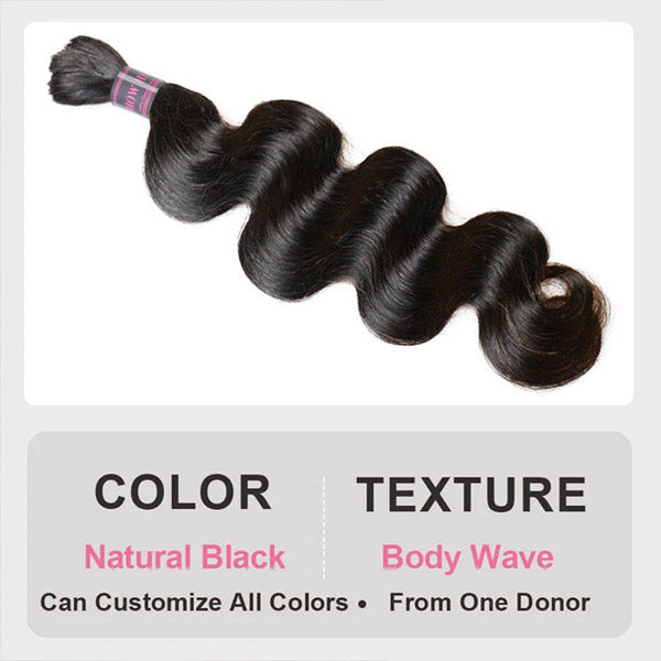 Ishow Body Wave Hair Bulk - Natural Black