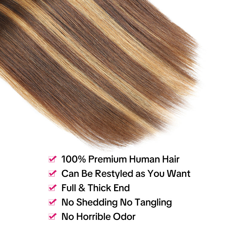 Glass-Like Smoothness! Made from 100% human hair, these extensions are incredibly soft, tangle-free, and ready to style.
