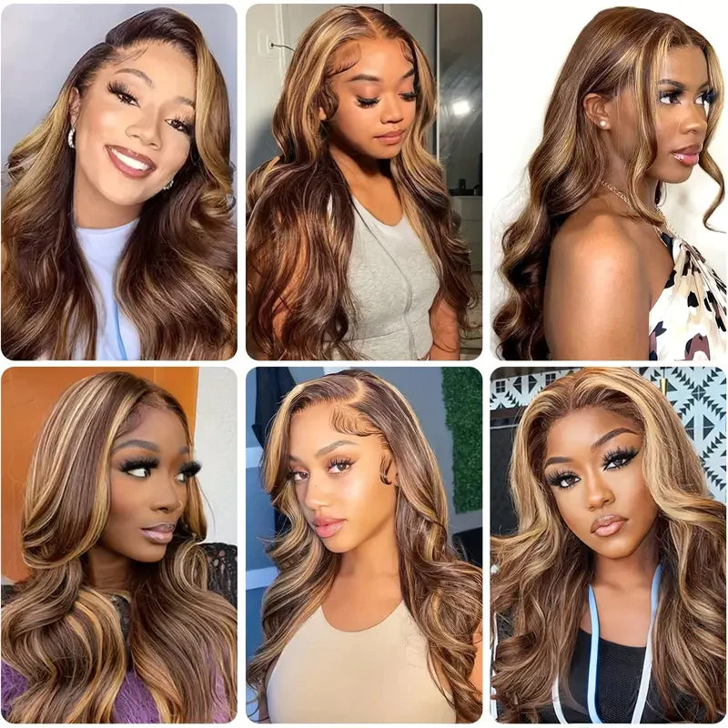P4/27 Body Wave Human Hair Styles On Models With Soft Waves and Glossy Highlights