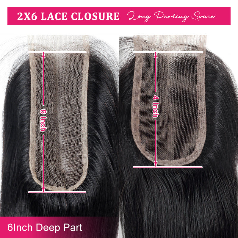 2X6 Lace Closure Curly Hair - Ishow Beauty