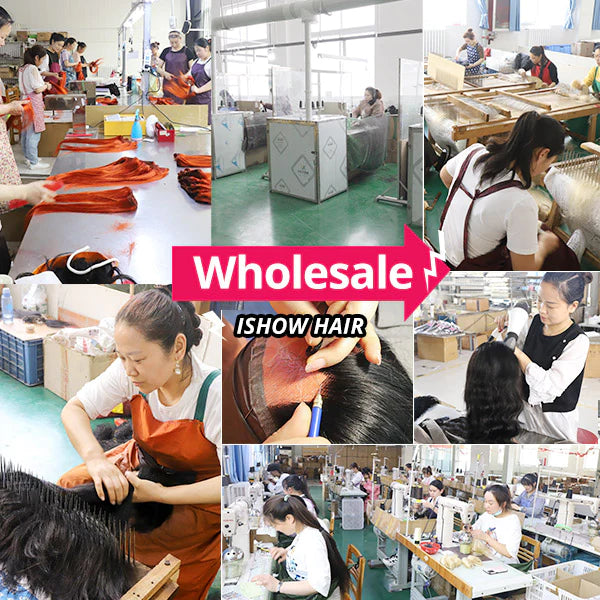 Ishow Hair Team Packaging Human Hair Bundles and Wigs for Wholesale