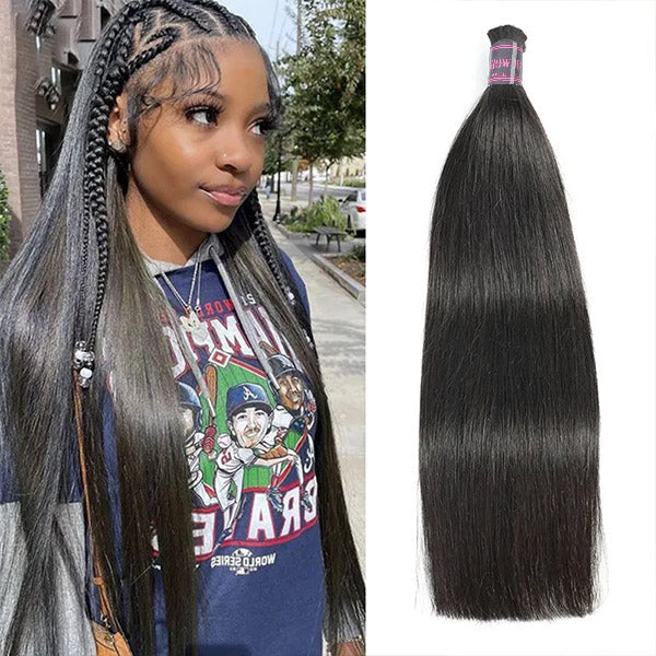 Ishow Human Hair: Black Woman With Straight Hair & Straight Bulk