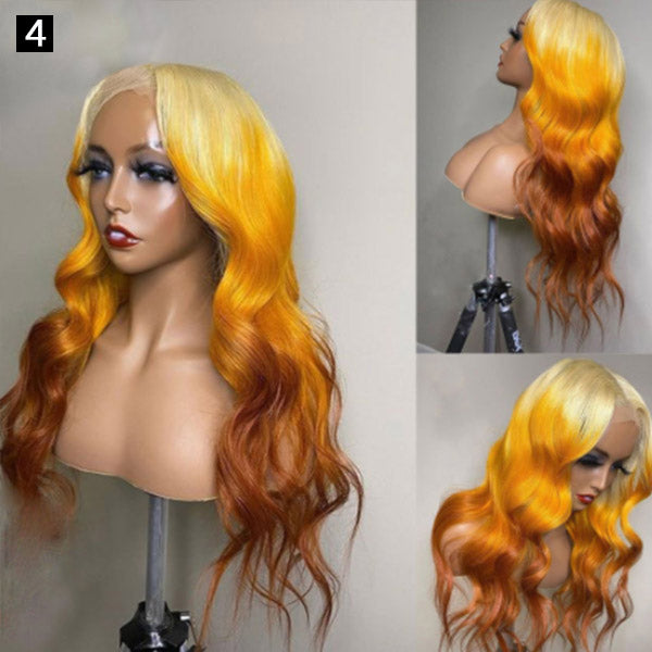 Blonde Wigs Customzied Colored Wigs Lace Front Human Hair Wigs