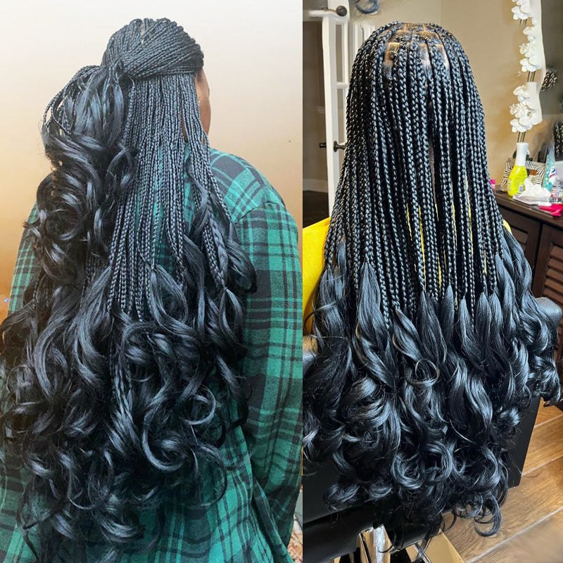 Ishow Bulk Braiding Hair: Braided Hairstyle With Curly Ends