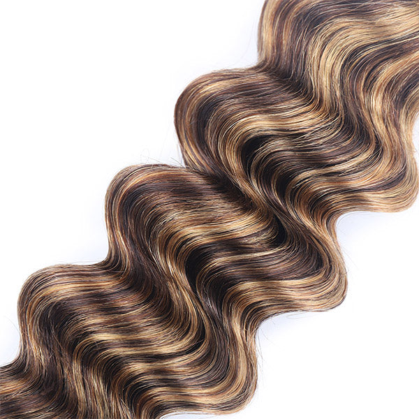 Loose Deep Wave Human Hair Bundle in Honey Blonde P4/27 Color With Shiny Texture