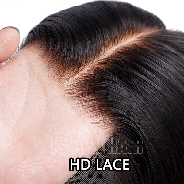 Close-Up of HD Lace Wig Showcasing Natural Hairline and Scalp-Like Appearance