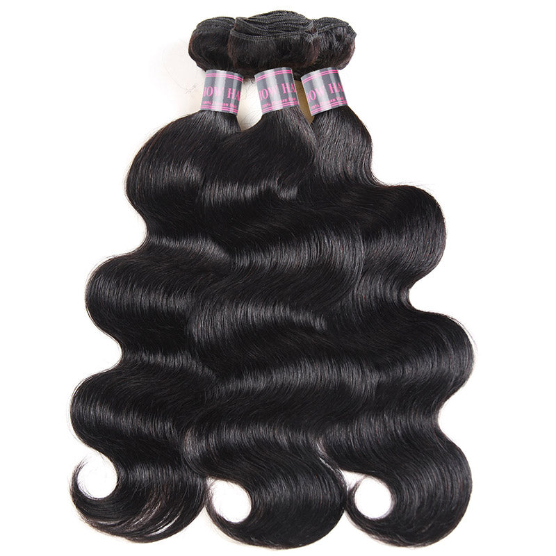 Virgin Malaysian Human Hair Weave Body Wave 3 Bundles Ishow Hair