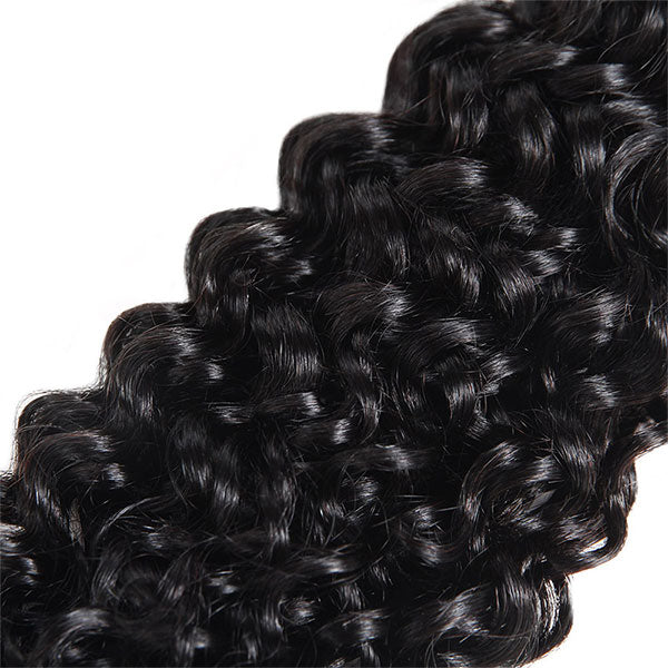Jerry Curly 4 Bundles of Natural Black Hair With Soft, Defined Curls