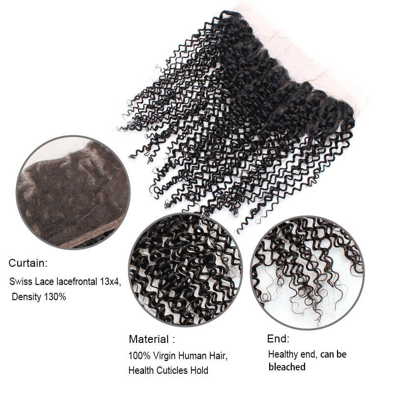 Ishow Hair Curly Virgin Remy Human Hair 13x4 Ear to Ear Lace Frontal With Baby Hair - IshowVirginHair