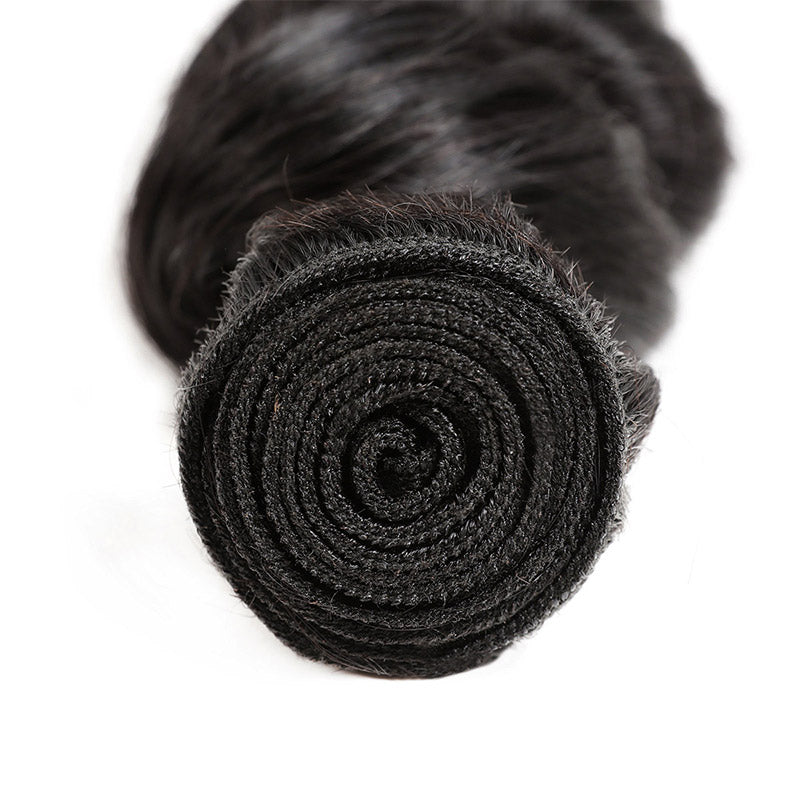 Brazilian Loose Wave Hair 3 Bundles with Ear-To-Ear 13x4 Lace Frontal,100% Virgin Human Hair
